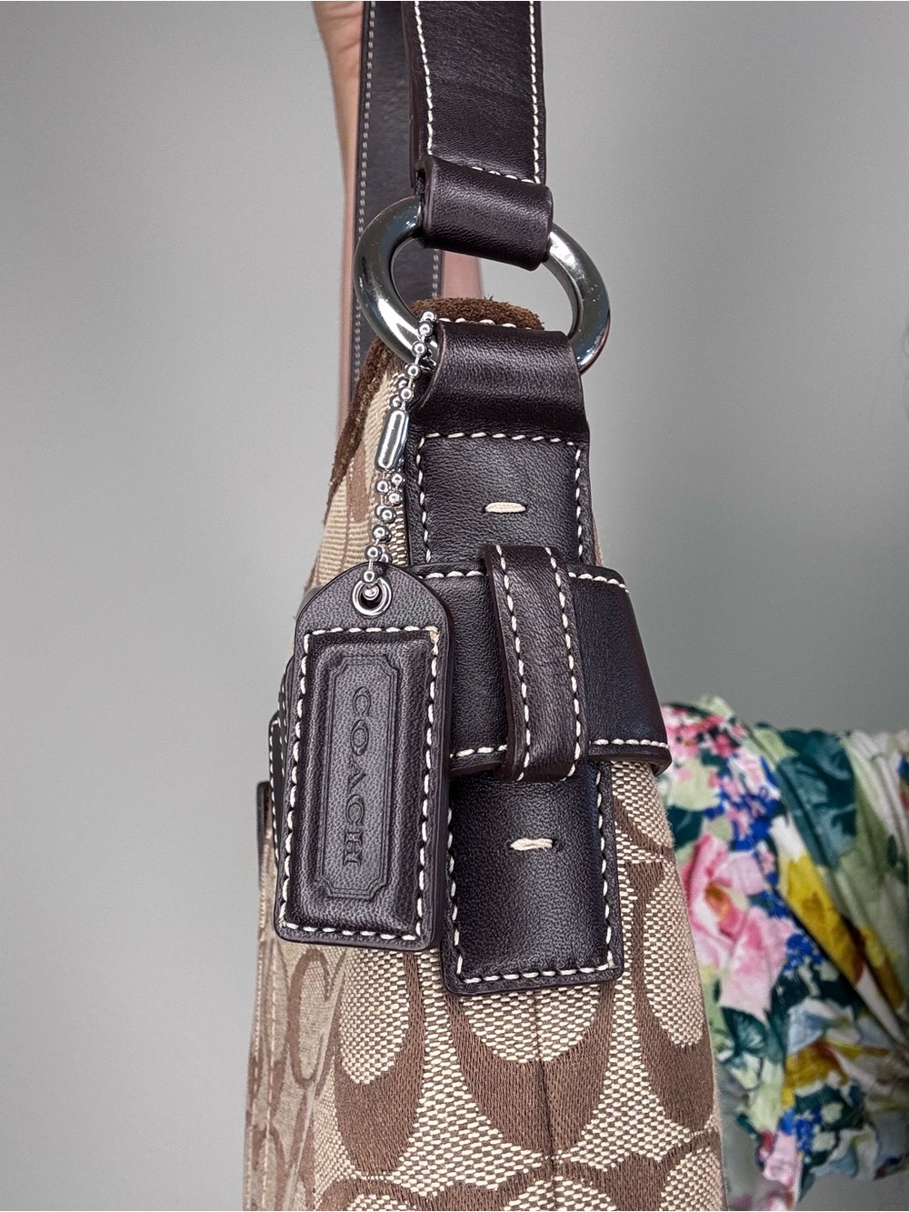 Coach SoHo Slim Duffle Brown Suede trim - Picture 7 of 17